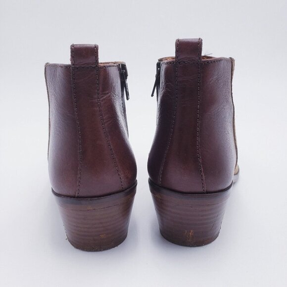 Madewell Charley Ankle Boot Bootie Brown Leather Suede Womens Size 6.5 - Picture 3 of 16